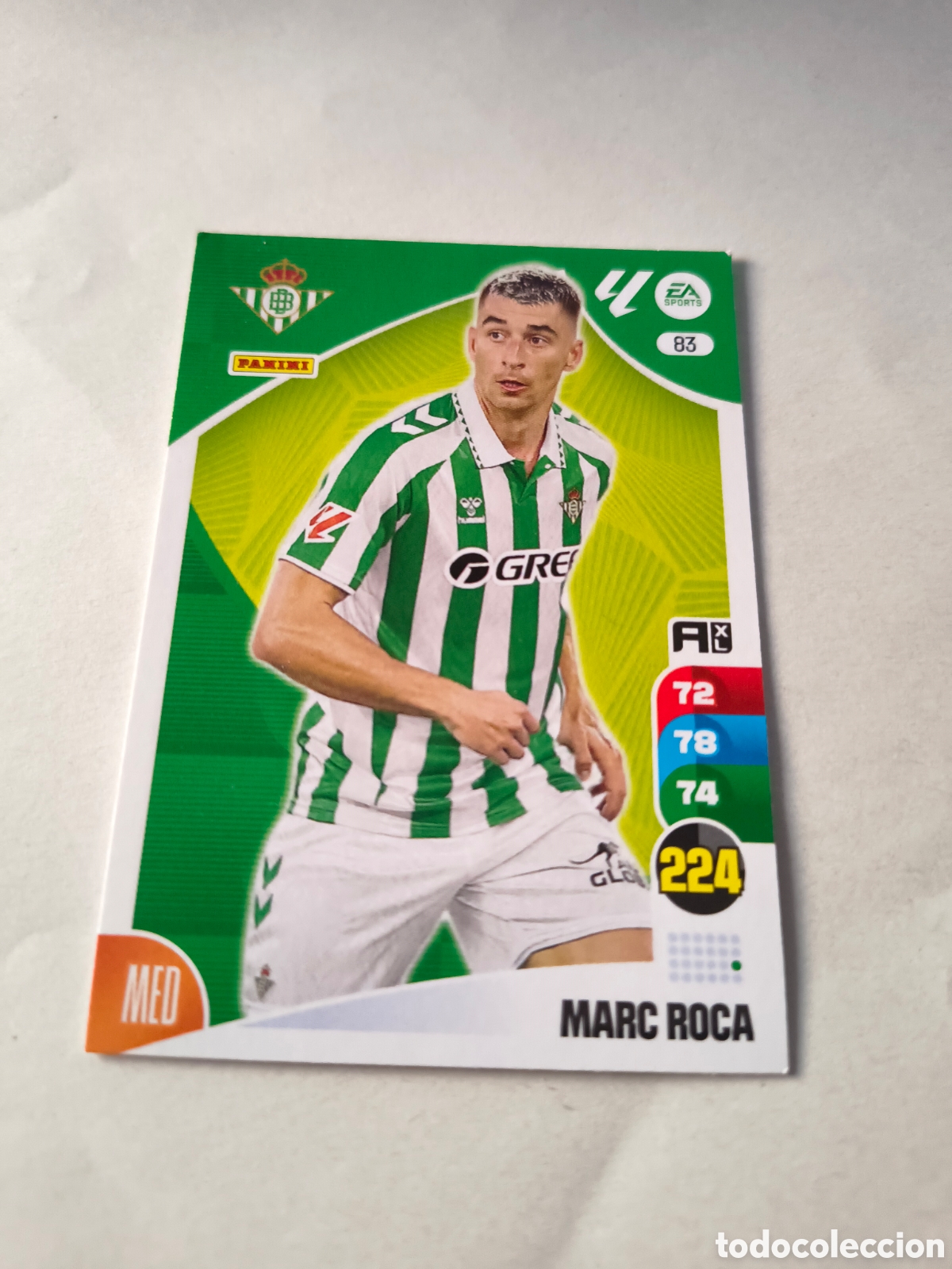 Cromos de f&uacute;tbol: ADRENALYN XL 2024-25 CROMO 83, MARC ROCA, BETIS