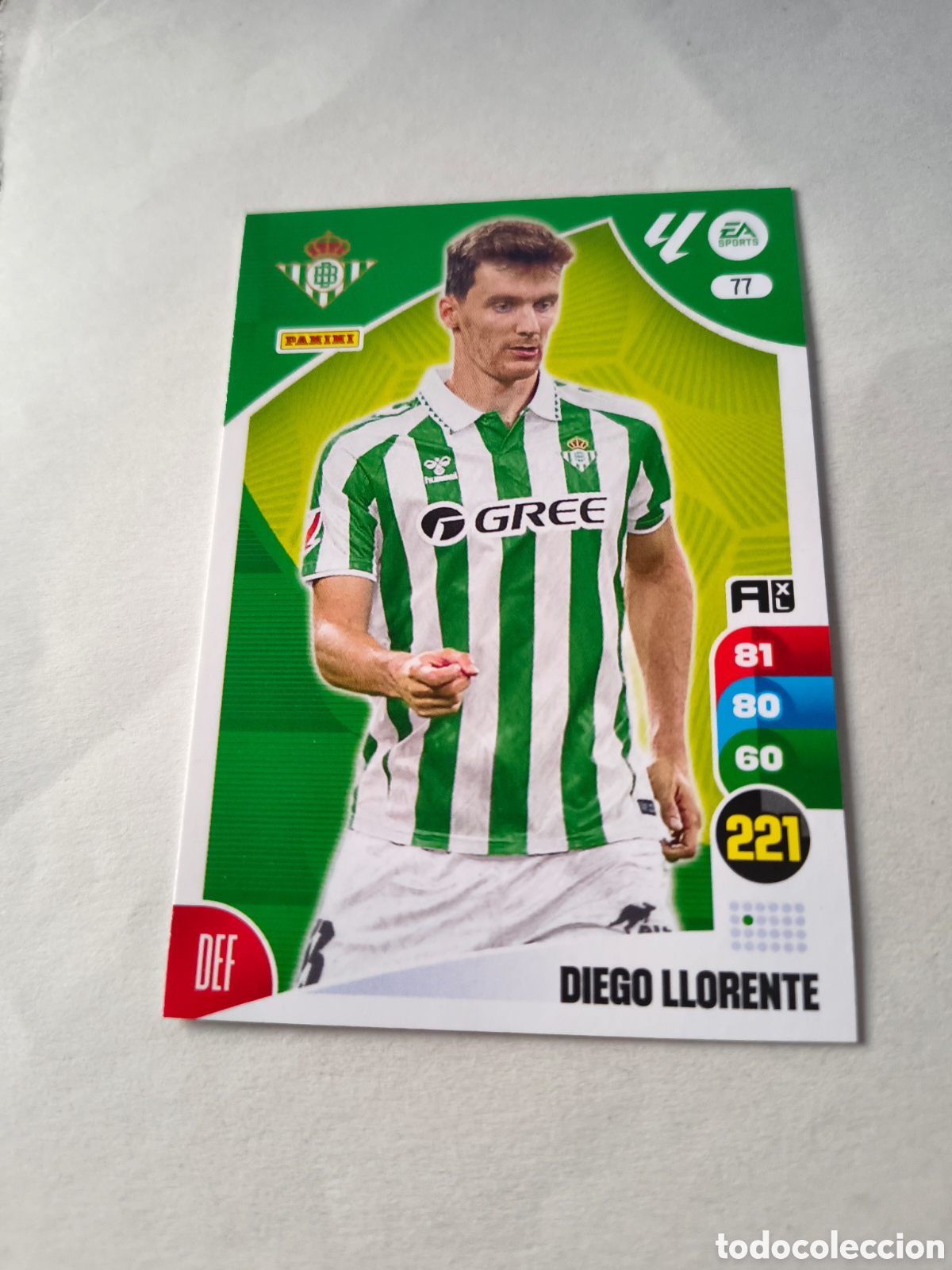 Cromos de Futebol: ADRENALYN XL 2024-25 CROMO 77, DIEGO LLORENTE, BETIS