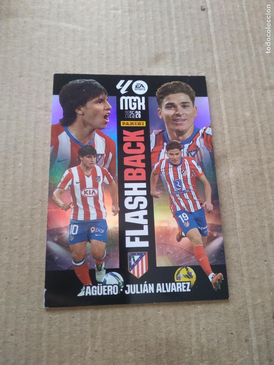 Cromos de f&uacute;tbol: 424 AG&Uuml;ERO JULIAN ALVAREZ ATLETICO MADRID CROMO FUTBOL PANINI LIGA MGKS 25-26 MEGACRACKS 2025-2026