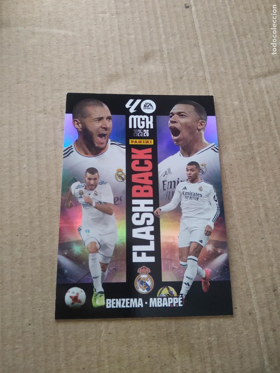 Cromos de f&uacute;tbol: 425 BENZEMA MBAPPE REAL MADRID CROMO FUTBOL PANINI LIGA MGKS 25-26 MEGACRACKS 2025-2026