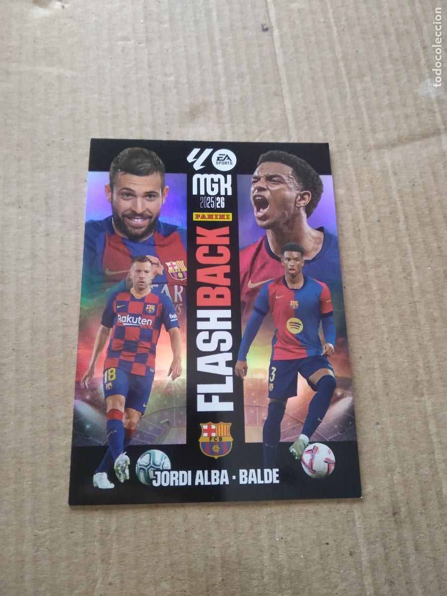 Cromos de f&uacute;tbol: 427 JORDI ALBA BALDE BARCELONA BAR&Ccedil;A CROMO FUTBOL PANINI LIGA MGKS 25-26 MEGACRACKS 2025-2026