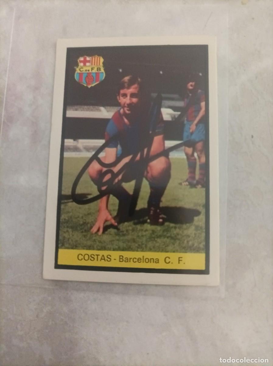 Cromos de f&uacute;tbol: Quique Costas cromo firmado