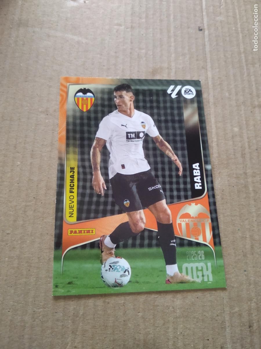 Cromos de f&uacute;tbol: 444 RABA VALENCIA NUEVO FICHAJE CROMO FUTBOL PANINI LIGA MGKS 25-26 MEGACRACKS 2025-2026