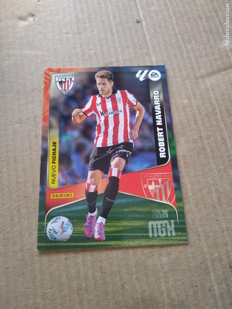Cromos de f&uacute;tbol: 451 ROBERT NAVARRO ATHLETIC NUEVO FICHAJE CROMO FUTBOL PANINI LIGA MGKS 25-26 MEGACRACKS 2025-2026