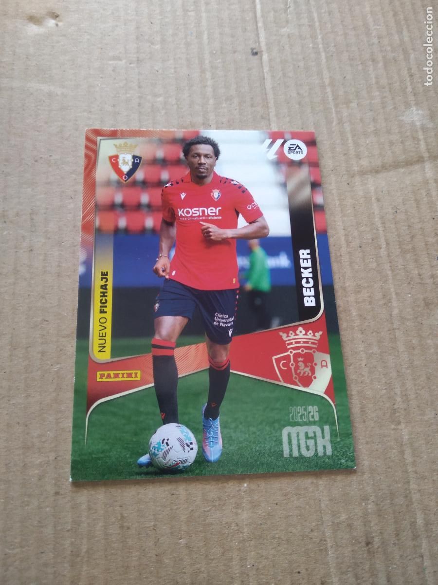 Cromos de f&uacute;tbol: 485 BECKER OSASUNA NUEVO FICHAJE CROMO FUTBOL PANINI LIGA MGKS 25-26 MEGACRACKS 2025-2026