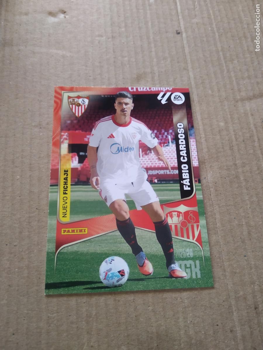 Cromos de f&uacute;tbol: 489 FABIO CARDOSO SEVILLA NUEVO FICHAJE CROMO FUTBOL PANINI LIGA MGKS 25-26 MEGACRACKS 2025-2026