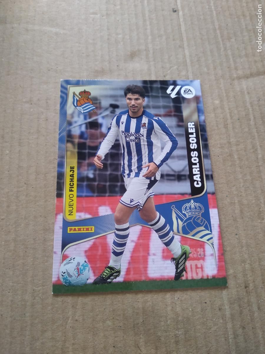 Cromos de f&uacute;tbol: 491 CARLOS SOLER SOCIEDAD NUEVO FICHAJE CROMO FUTBOL PANINI LIGA MGKS 25-26 MEGACRACKS 2025-2026