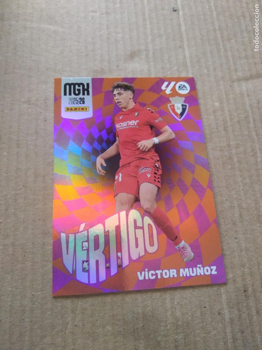 Cromos de f&uacute;tbol: 510 VICTOR MU&Ntilde;OZ OSASUNA CROMO FUTBOL PANINI LIGA MGKS 25-26 MEGACRACKS 2025-2026