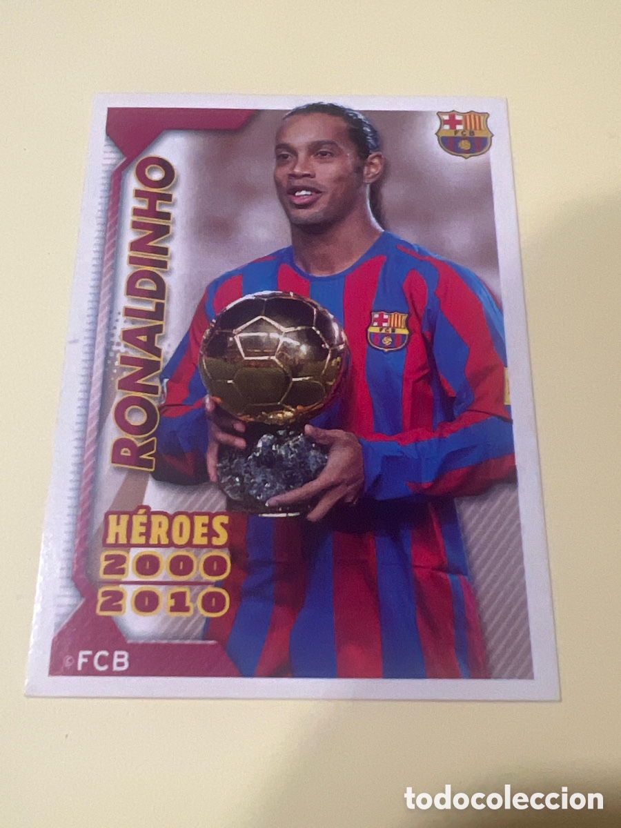 Cromos de f&uacute;tbol: E154. Colecci&oacute;n oficial Panini 2010 2011 10 11 FC Barcelona n&deg; 159 Ronaldinho (H&eacute;roes)
