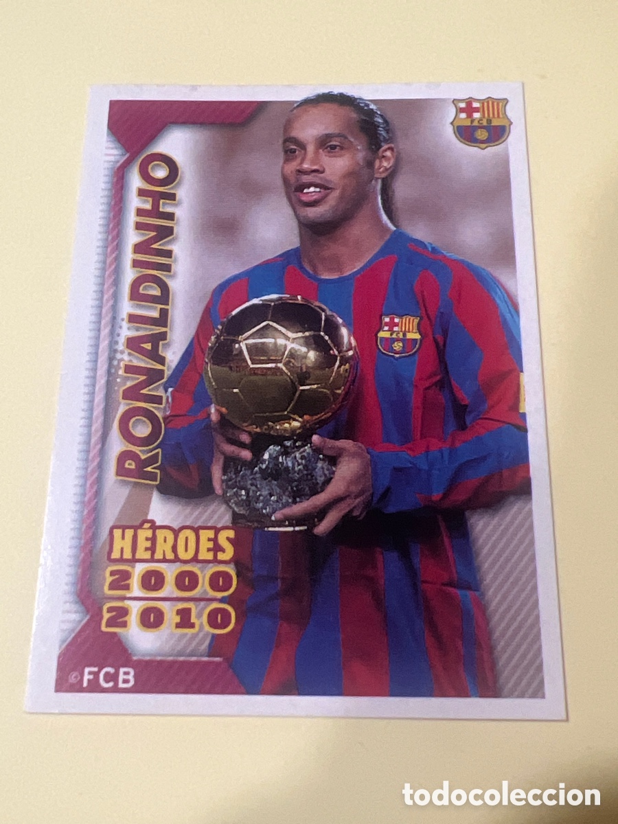 Cromos de f&uacute;tbol: E156. Colecci&oacute;n oficial Panini 2010 2011 10 11 FC Barcelona n&deg; 159 Ronaldinho (H&eacute;roes)