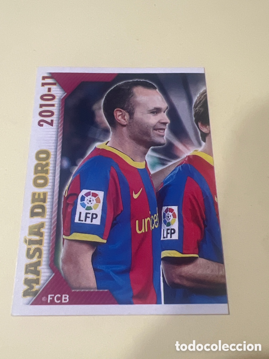 Football Stickers: N&ordm; 2 ANDR&Eacute;S INIESTA MASIA ORO - CROMO COLECCI&Oacute;N BARCELONA 2010-2011 BAR&Ccedil;A LIGA F&Uacute;TBOL 10-11 PANINI