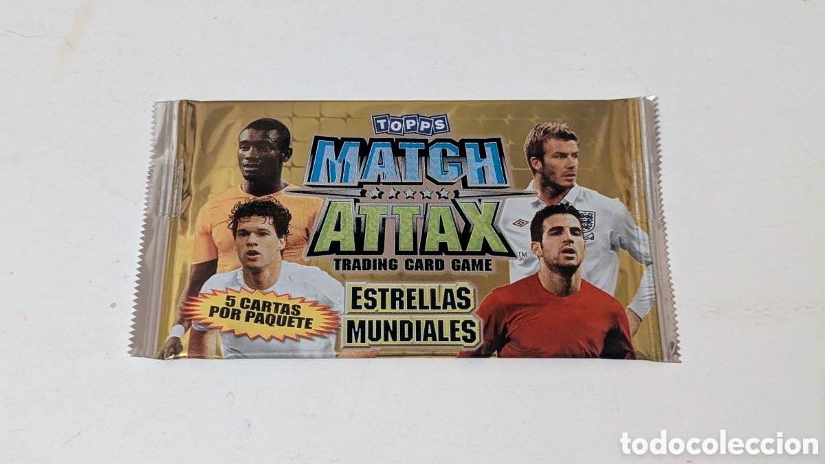 Cromos de f&uacute;tbol: Sobre cromos Futbol sin abrir Topps Match Attax Estrellas Mundiales (World Stars)