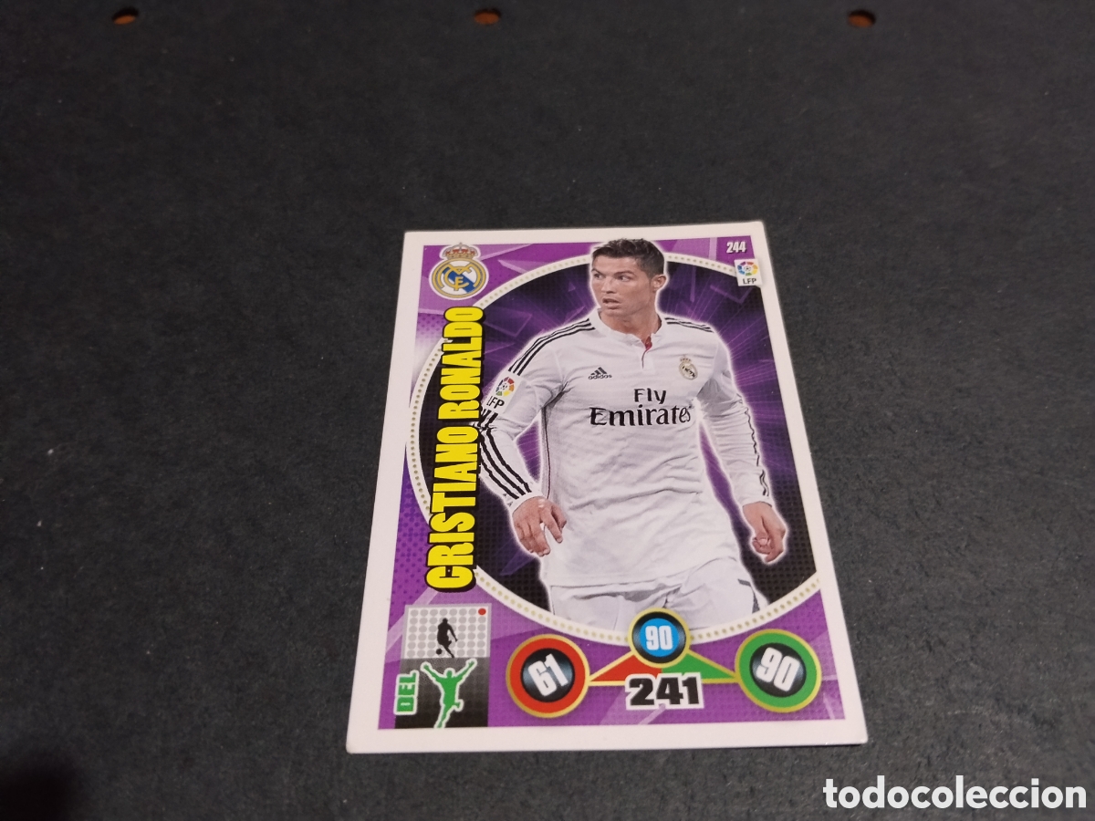 Cromos de f&uacute;tbol: Cromo futbol Cristiano Ronaldo, Real Madrid