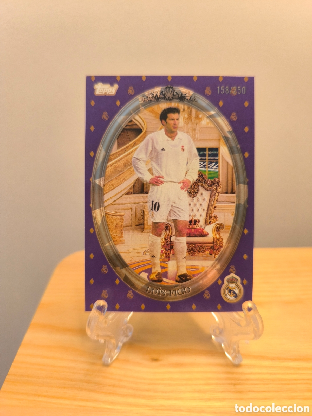 Cromos de f&uacute;tbol: Luis Figo Numerada /250 Topps Real Madrid