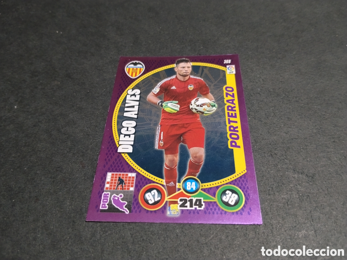 Cromos de f&uacute;tbol: Cromo futbol Diego Alves, Valencia