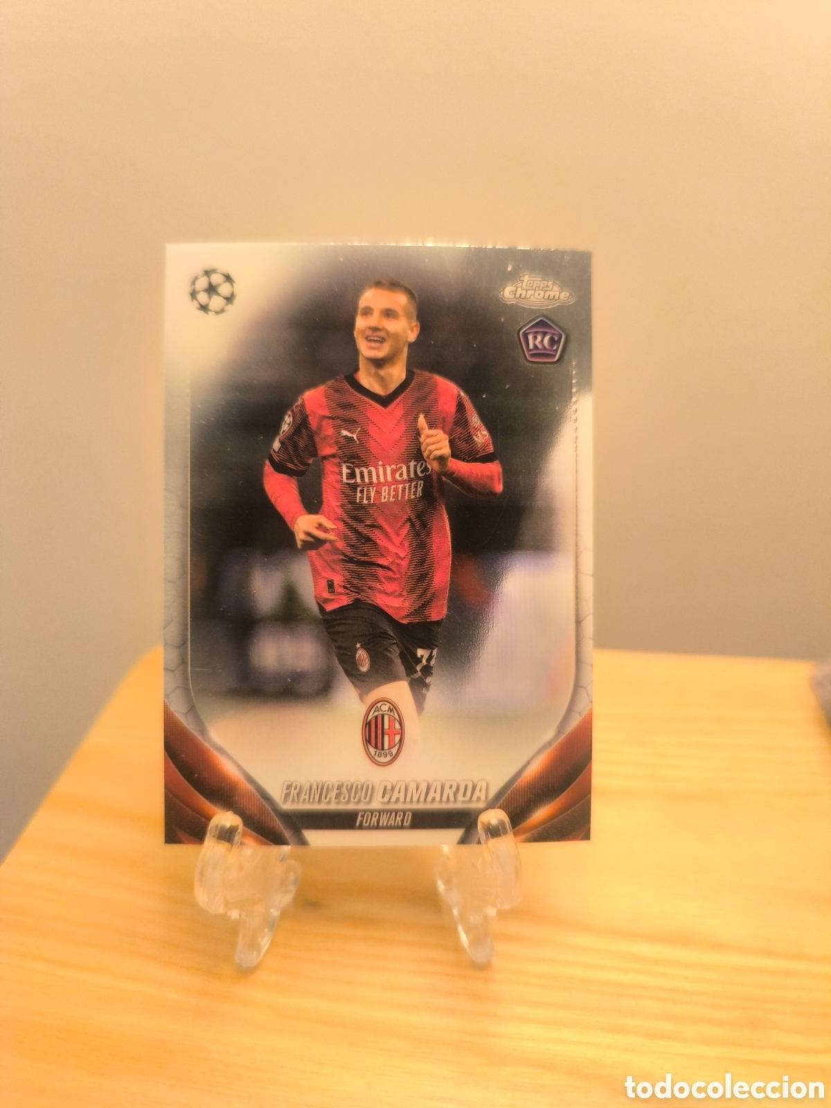 Cromos de f&uacute;tbol: Francesco Camarda rookie card Topps Chrome AC Milan