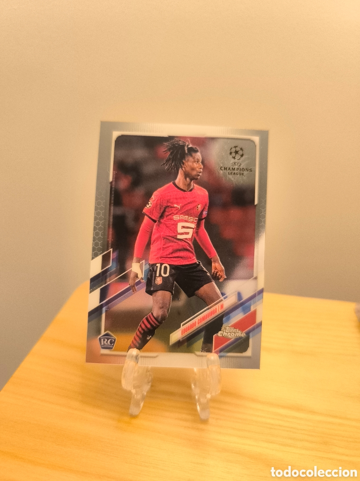 Cromos de f&uacute;tbol: Camavinga rookie card Topps Chrome Stade Rennais