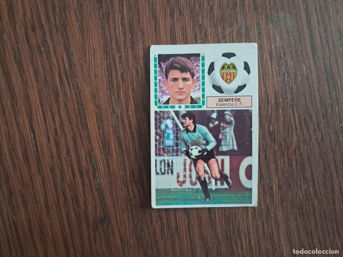 Cromos de f&uacute;tbol: cromo de futbol, edic. Este 83-84, Sempere, Valencia C.F. sin pegar.