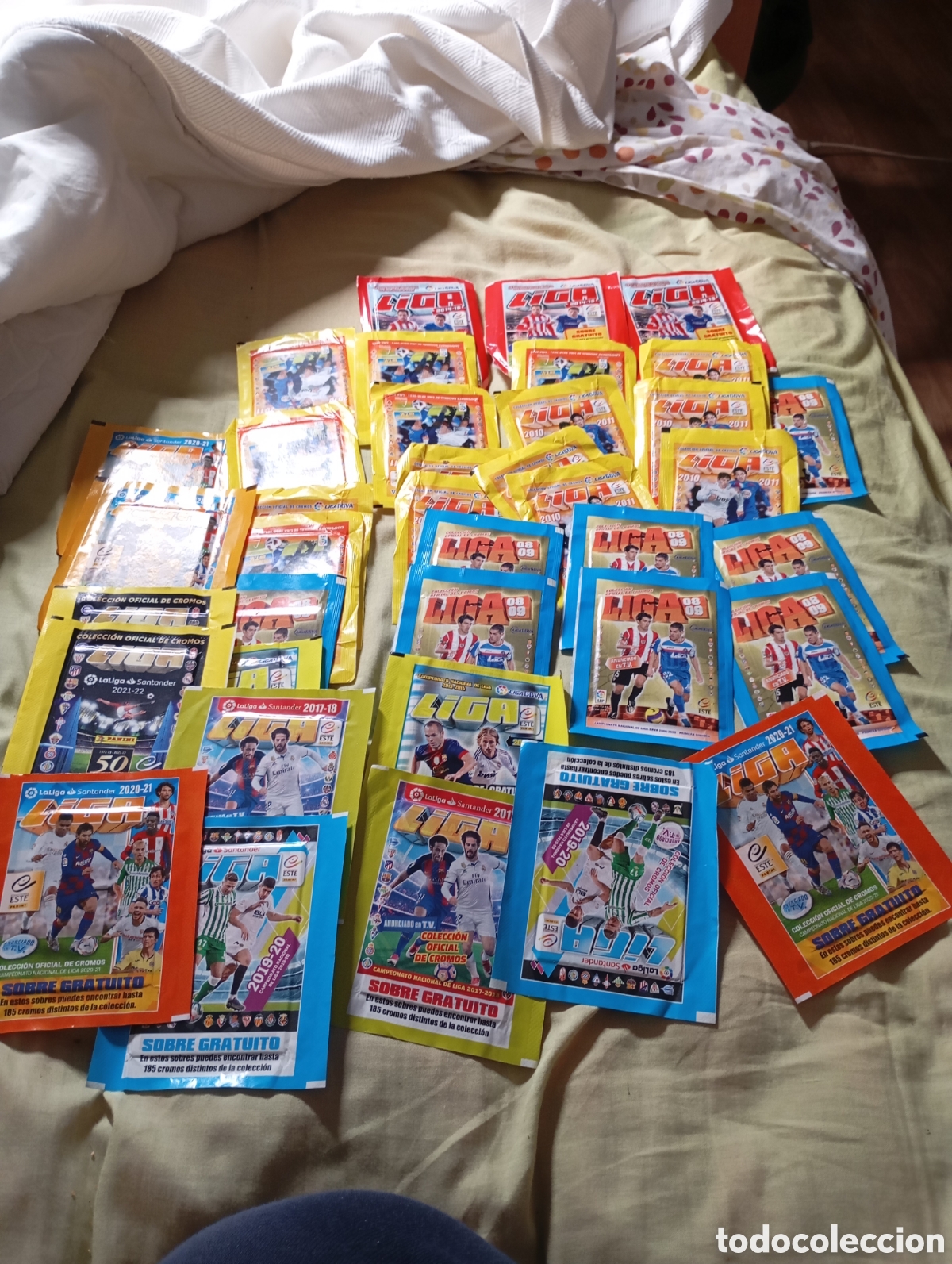 Cromos de f&uacute;tbol: 38 sobres cromos ediciones este