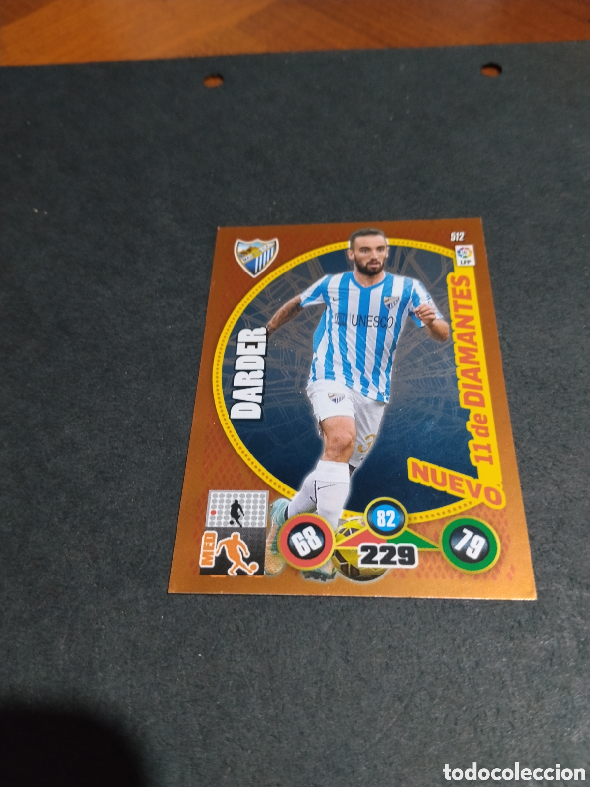 Cromos de f&uacute;tbol: Cromo futbol Darder, Malaga