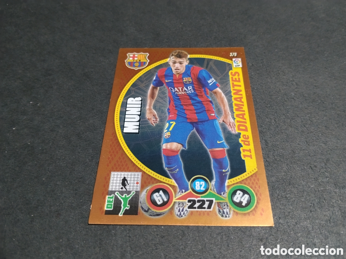 Cromos de f&uacute;tbol: Cromo futbol Munir, Barcelona
