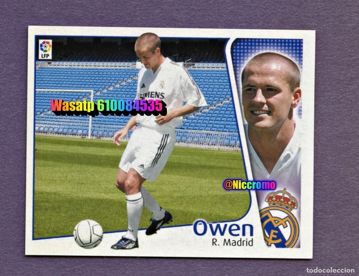 Cromos de f&uacute;tbol: owen real madrid trasera dificil 2004 2005 fichaje n&ordm; 29 sin pegar futbol ed este 04 05 niccromo