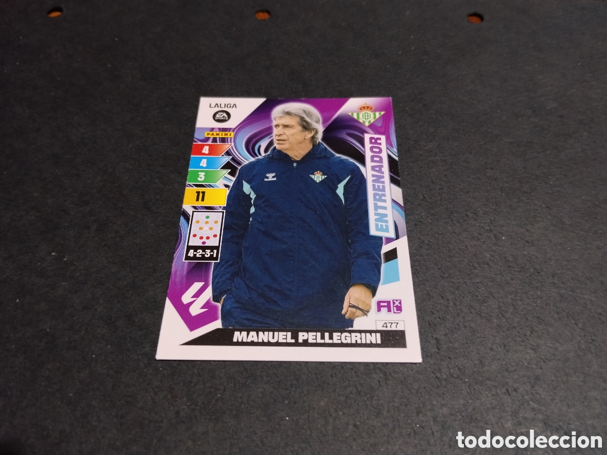 Cromos de f&uacute;tbol: Cromo futbol Manuel Pellegrini, Betis