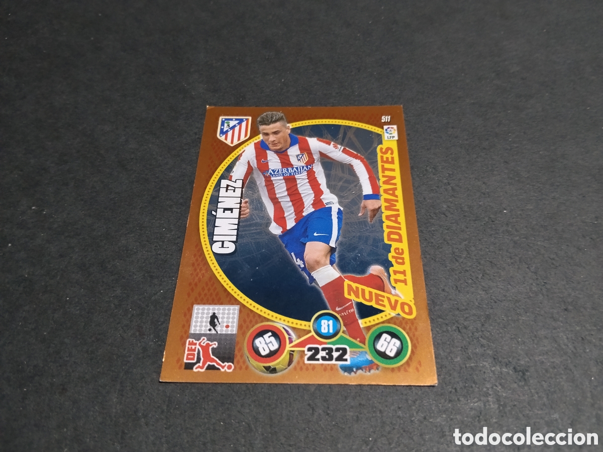 Cromos de f&uacute;tbol: Cromo futbol Gim&eacute;nez, Atl&eacute;tico de Madrid