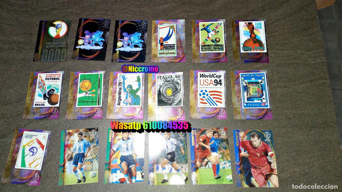 Cromos de f&uacute;tbol: 42 tarjetas korea japon 2002 mundial fifa world cup trading card japan corea panini niccromo