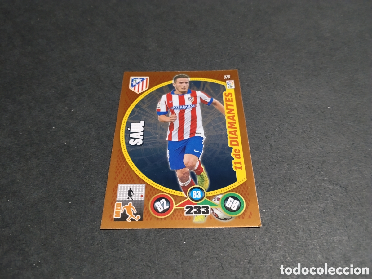 Cromos de f&uacute;tbol: Cromo futbol Sa&uacute;l, Atl&eacute;tico de Madrid