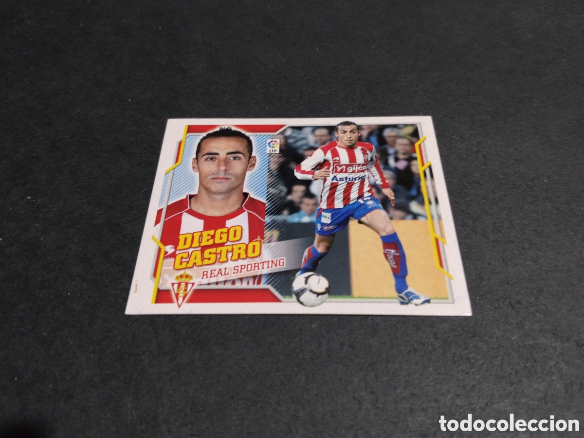 Cromos de f&uacute;tbol: Cromo futbol Diego Castro, Sporting Gij&oacute;n
