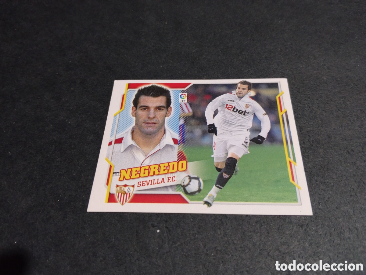 Cromos de f&uacute;tbol: Cromo futbol negredo, Sevilla