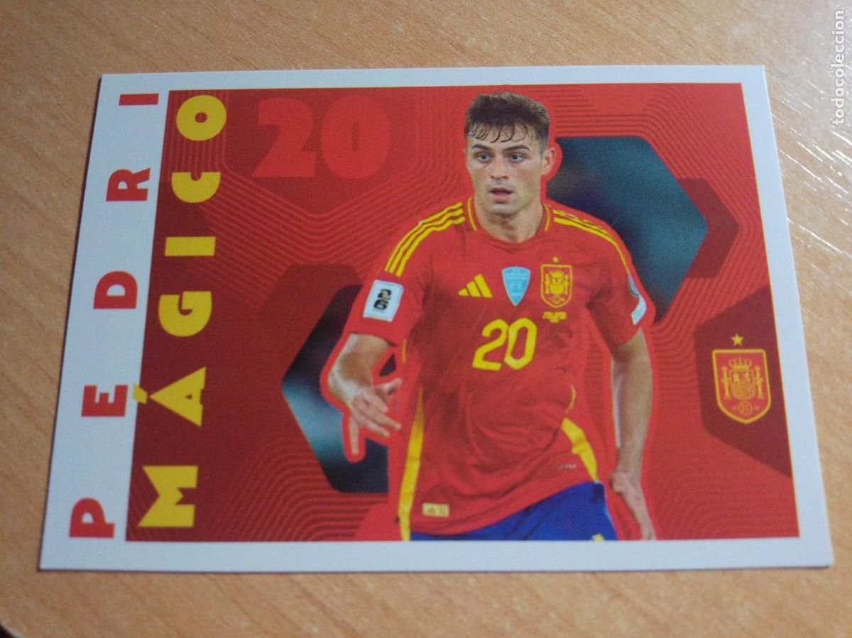 Cartes &agrave; collectionner de Football: 69 PEDRI MAGICO ESPA&Ntilde;A SELECCIOM ESPA&Ntilde;OLA COLECCI&Oacute;N CARREFOUR MUNDIAL 2026. PANINI.