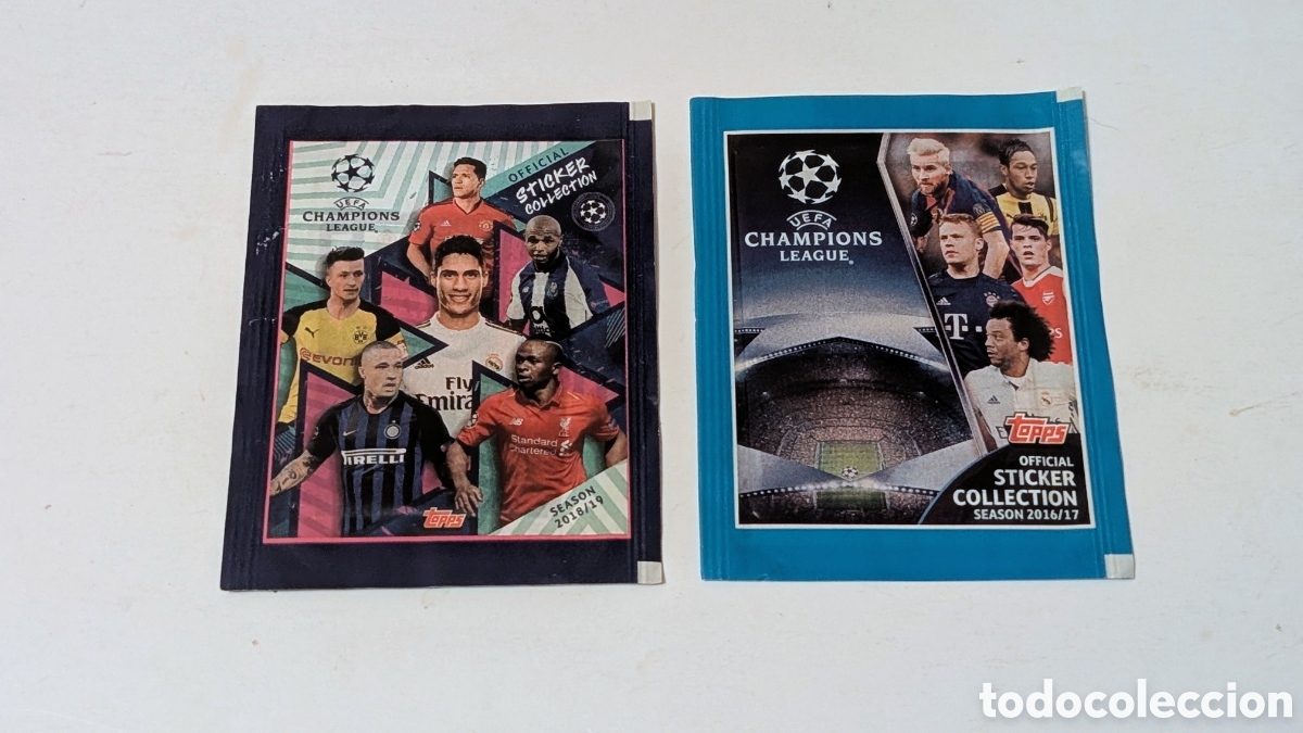 Cromos de f&uacute;tbol: Sobres cromos Futbol sin abrir UEFA Champions League. 2016/2017. Topps