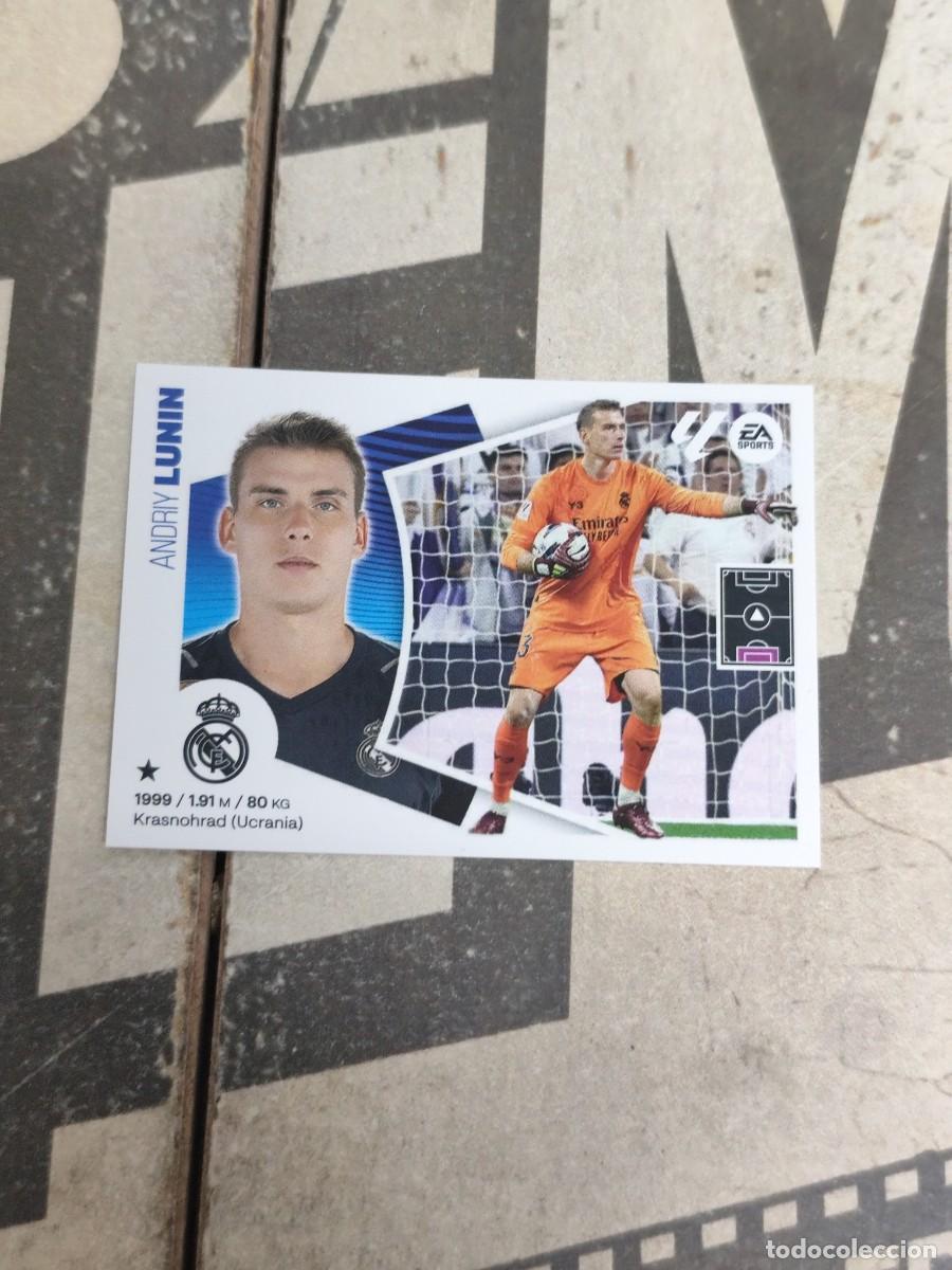 Cromos de f&uacute;tbol: Lunin N&deg; 4 Real Madrid Liga Este 24/25 sin pegar