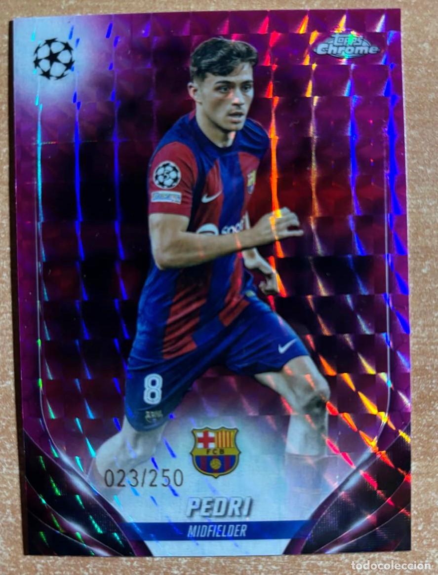 Cromos de f&uacute;tbol: TOPPS CHROME UCL 2023-2024 23 24 PEDRI (FC BARCELONA) ROSA REFRACTOR NUMERADA /250