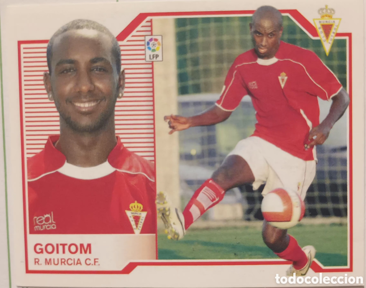 Cromos de f&uacute;tbol: CROMO DE GOITOM. REAL MURCIA CF