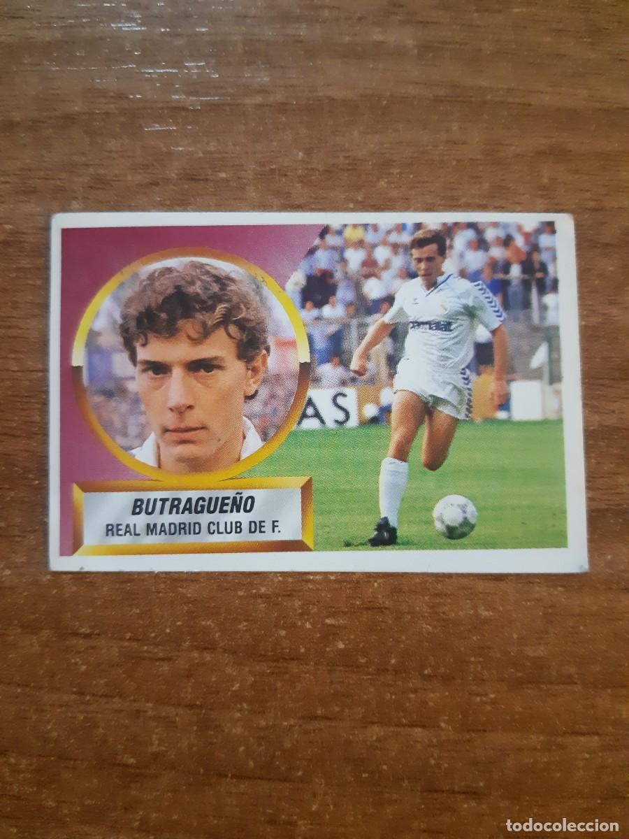 Cromos de f&uacute;tbol: N&deg;14 Butrague&ntilde;o (Real Madrid) Liga 88-89 ESTE. Nunca pegado, sin pegar