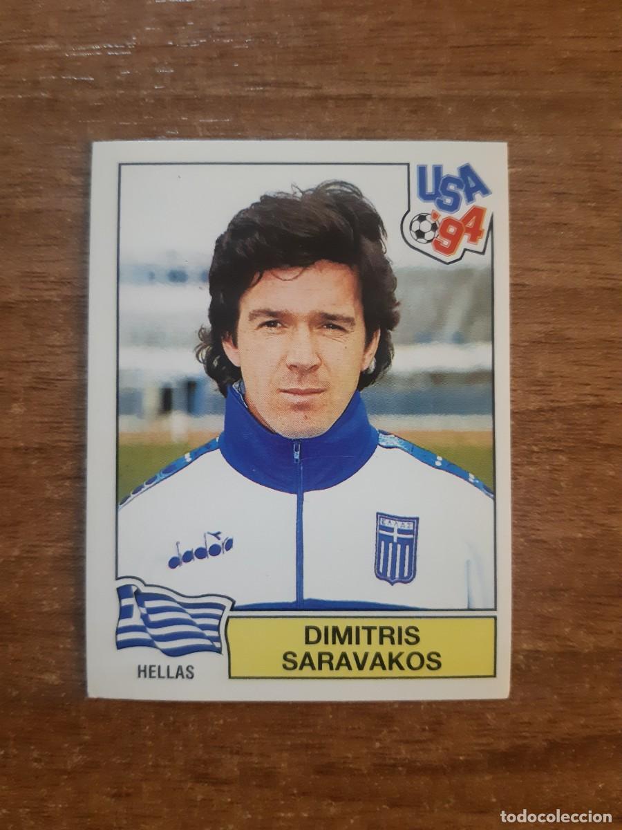 Cromos de f&uacute;tbol: N&deg;279 Dimitris Saravakos (Grecia) Mundial USA 94 PANINI. Nunca pegado