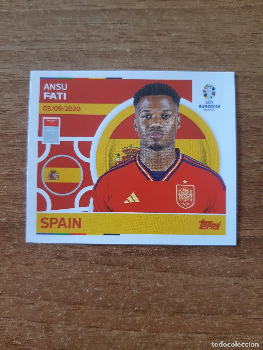 Cromos de f&uacute;tbol: ESP 20 ANSU FATI ESPA&Ntilde;A EURO 2024 TOPPS STICKERS EUROCOPA ALEMANIA 2024. NUEVO SIN PEGAR