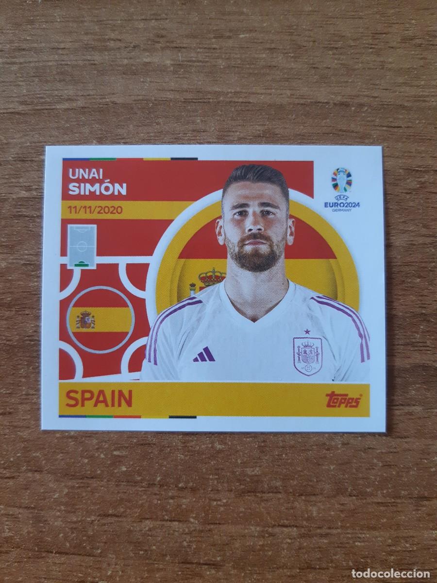 Cromos de f&uacute;tbol: ESP 4 UNAI SIM&Oacute;N ESPA&Ntilde;A EURO 2024 TOPPS STICKERS EUROCOPA ALEMANIA 2024. NUEVO SIN PEGAR