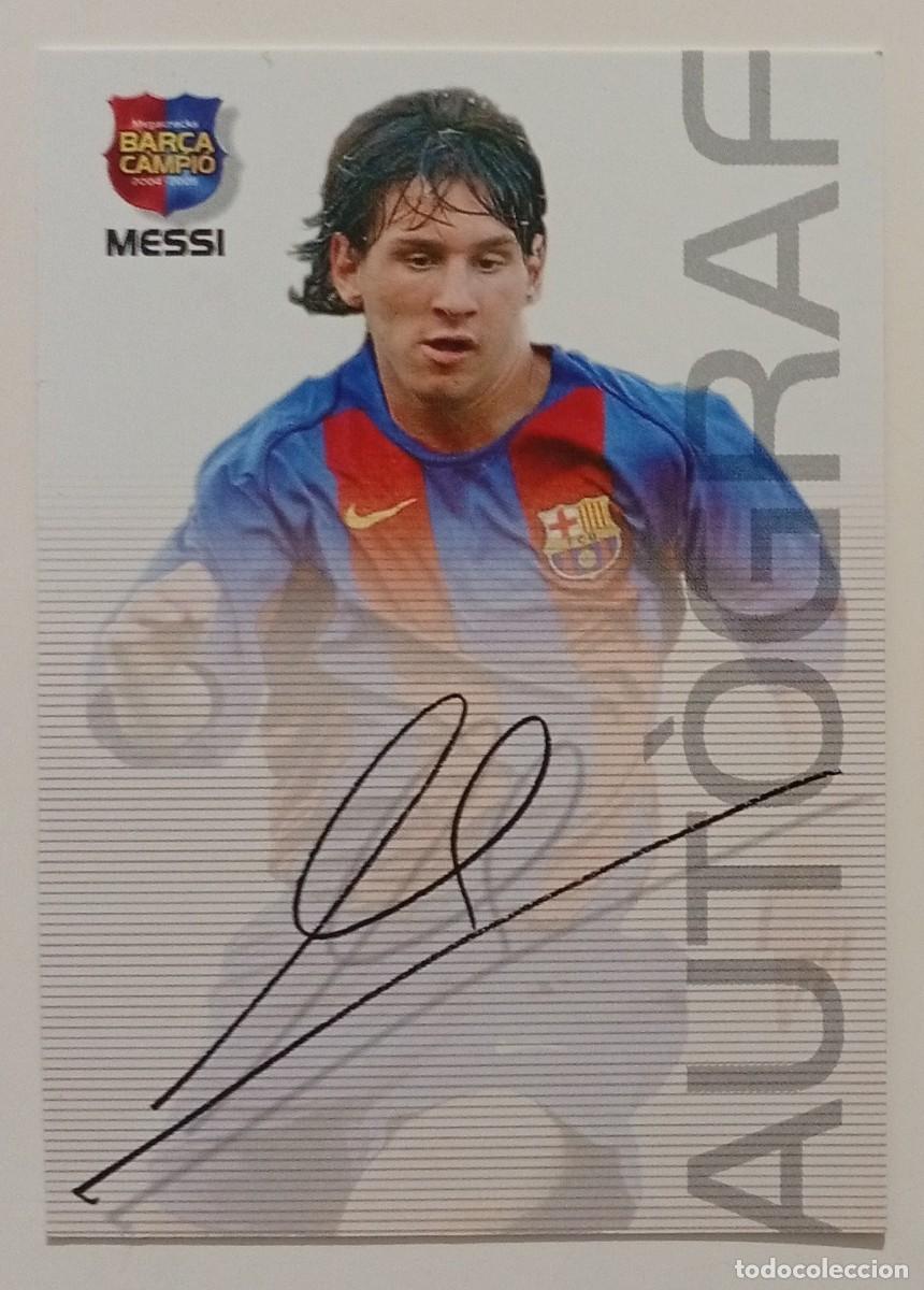 Football Stickers: Carta Lionel Messi debut FC Barcelona