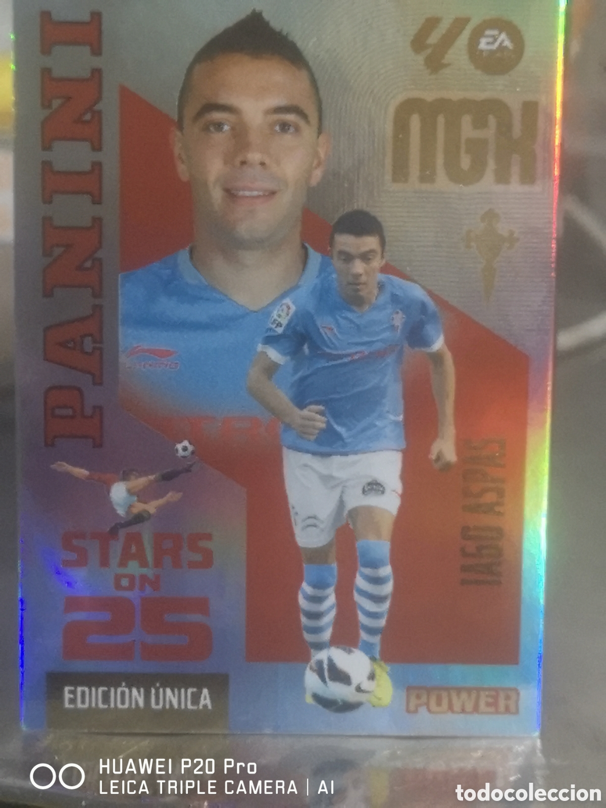 Cromos de f&uacute;tbol: MEGACRACKS 2026 2027 2026 27 STARS ON 25 EDICI&Oacute;N &Uacute;NICA POWER 444P IAGO ASPAS REAL CLUB CELTA