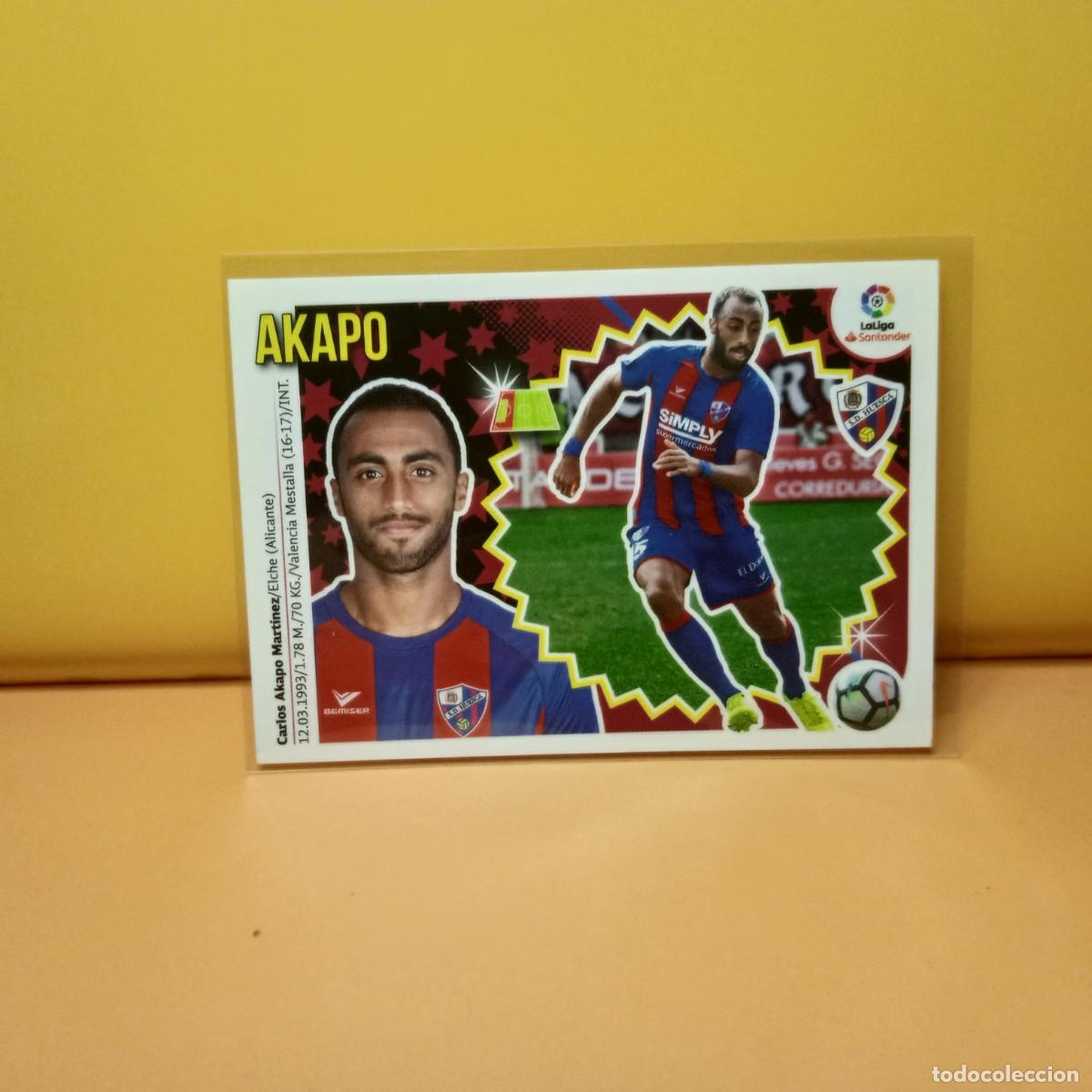 Cromos de f&uacute;tbol: EDICIONES ESTE 2018 2019 18 19 SD HUESCA AKAPO 4