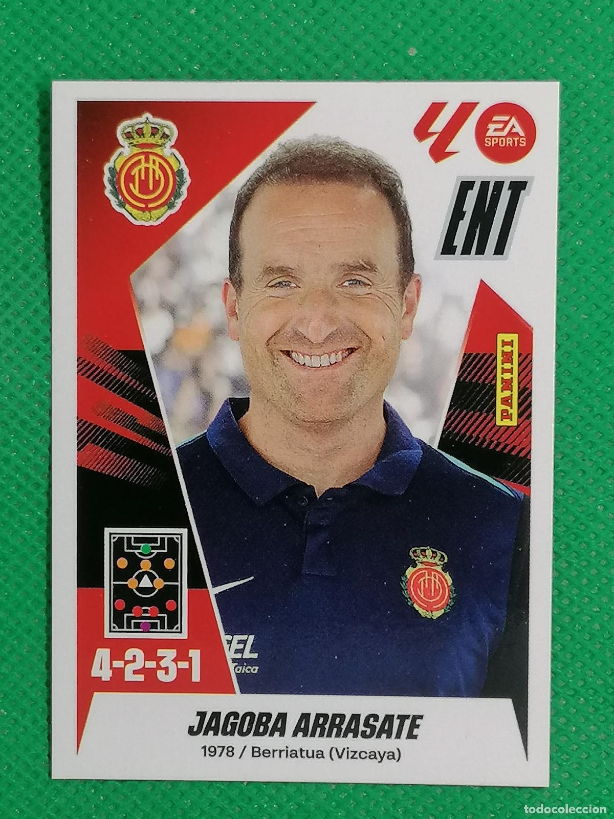 Cromos de f&uacute;tbol: 2 JAGOBA ARRASATE ENTRENADOR MALLORCA ⚽ PANINI LIGA ESTE 25 26 2025 2026 ⚽