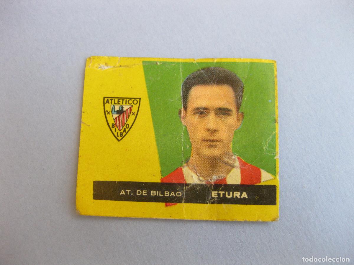 Cromos de f&uacute;tbol: CROMO DE ETURA. ATL&Eacute;TICO DE BILBAO. ALBUM DE CROMOS DE FUTBOL CAMPEONES BRUGUERA 1959