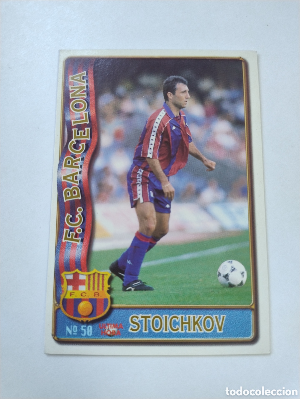 Cromos de f&uacute;tbol: 50 - Stoichkov - Barcelona - Mundicromo Liga 96 - 97 &Uacute;ltima Hora