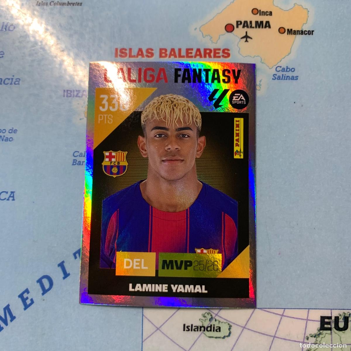 Cromos de f&uacute;tbol: Lamine Yamal liga Fantasy n&uacute;mero 5 Del Barcelona cromo de la liga este 26-27 2026-2027