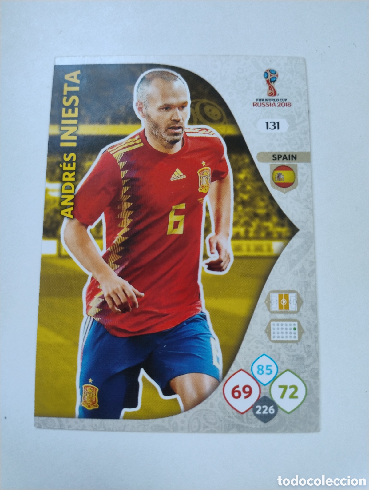 Cromos de f&uacute;tbol: 131 - Iniesta - Espa&ntilde;a - Adrenalyn XL Mundial Rusia 2018