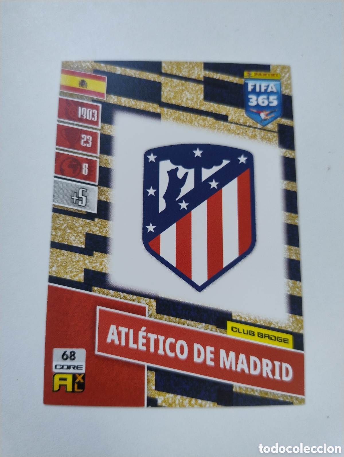 Cromos de f&uacute;tbol: 68 - Escudo - Atl&eacute;tico de Madrid - Adrenalyn XL FIFA 365 2022